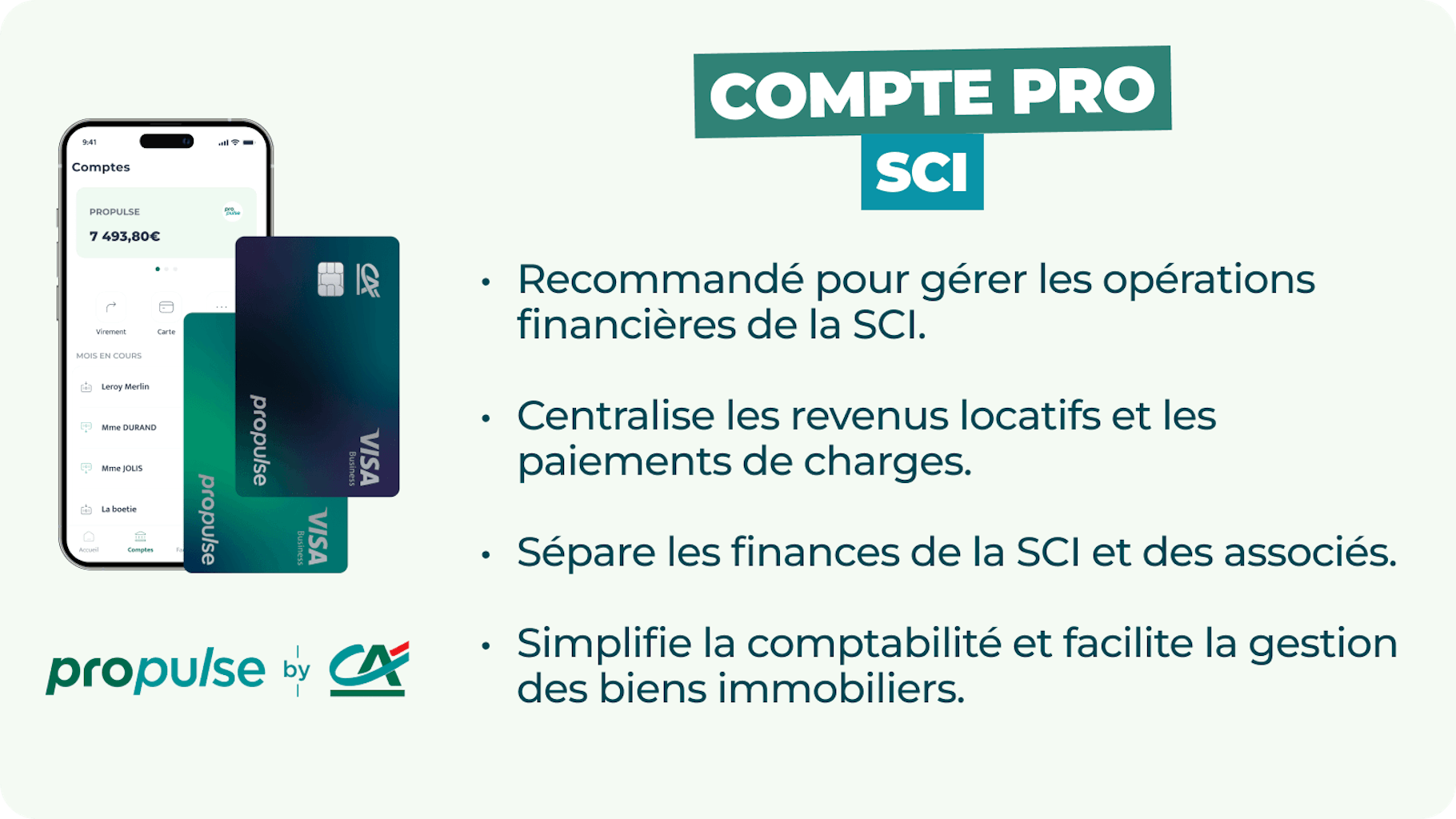 Infographie compte professionnel SCI