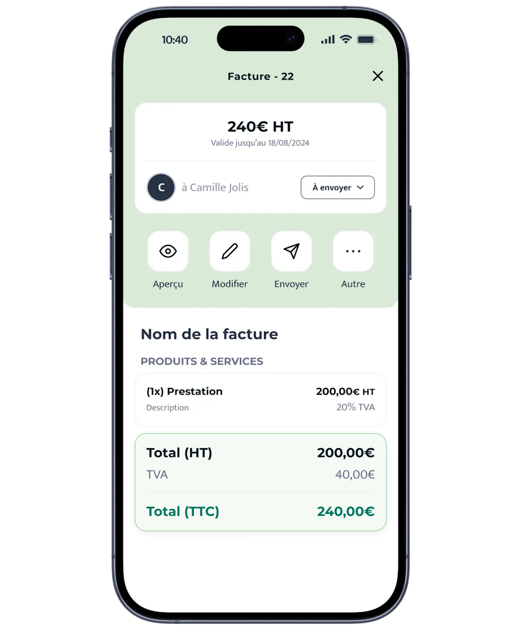Facture app Propulse