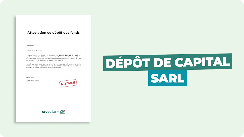 Dépôt de capital social SARL Dépôt de capital social SARL