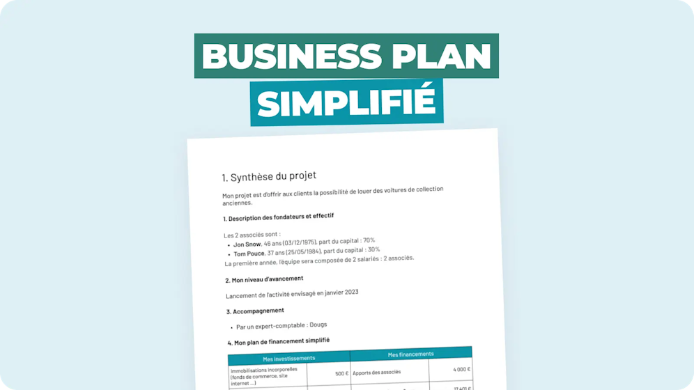 Business plan simplifié Business plan simplifié