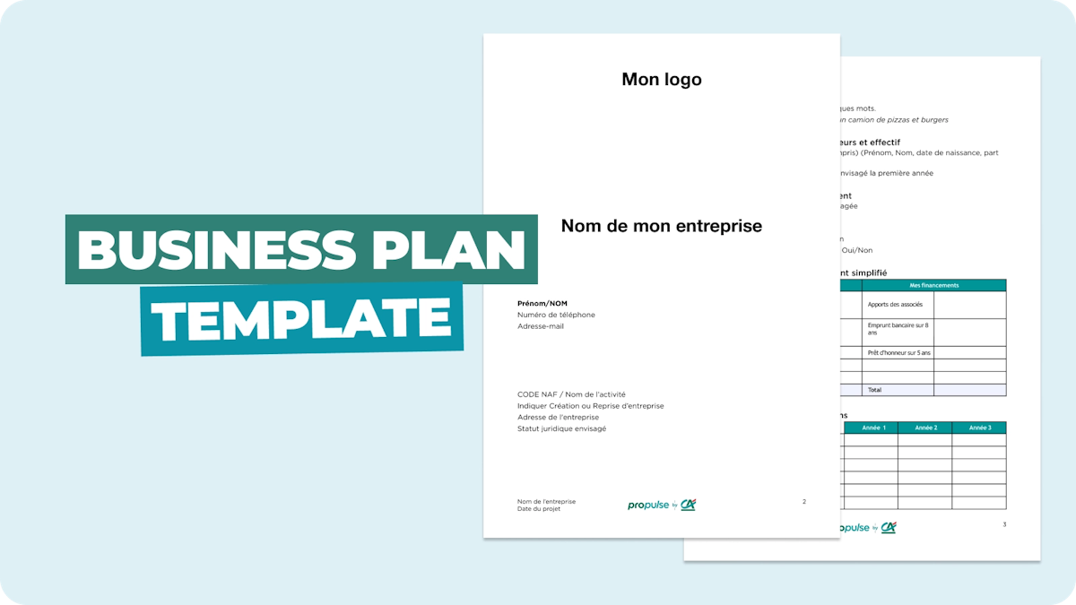 Business Plan template : Modèle clé en main