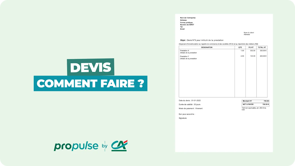 Comment faire un devis ?