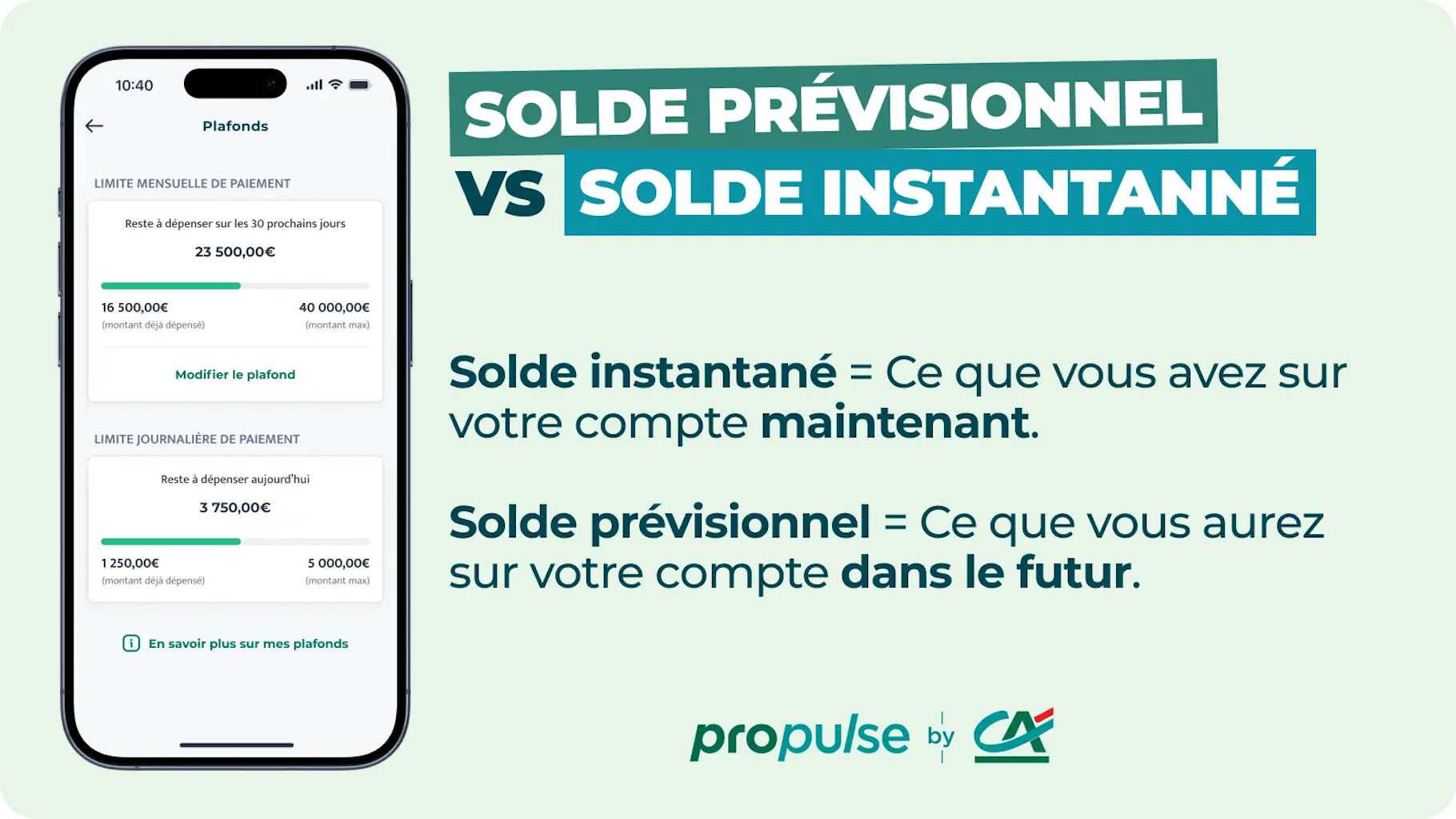 Solde prévisionnel vs solde instantané Solde prévisionnel vs solde instantané