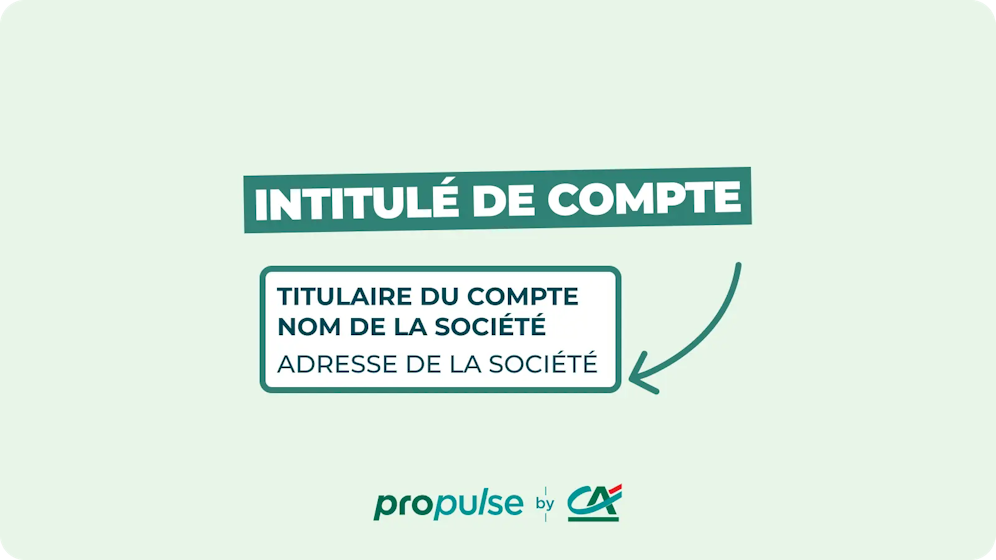 Intitulé de compte bancaire Intitulé de compte bancaire