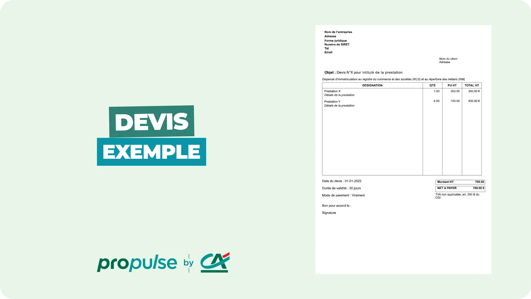 Exemple de devis