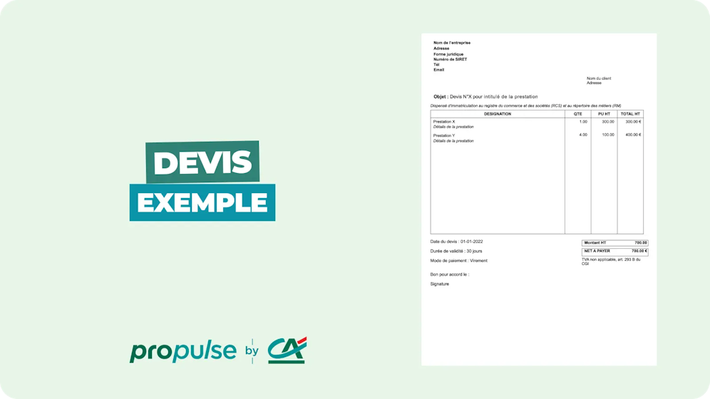 Exemple de devis