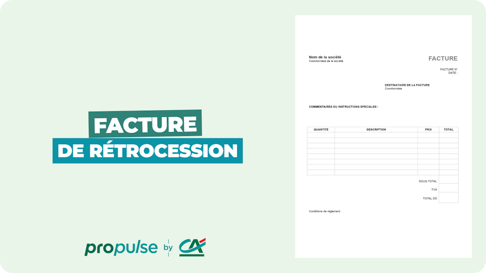 Facture de rétrocession Facture de rétrocession