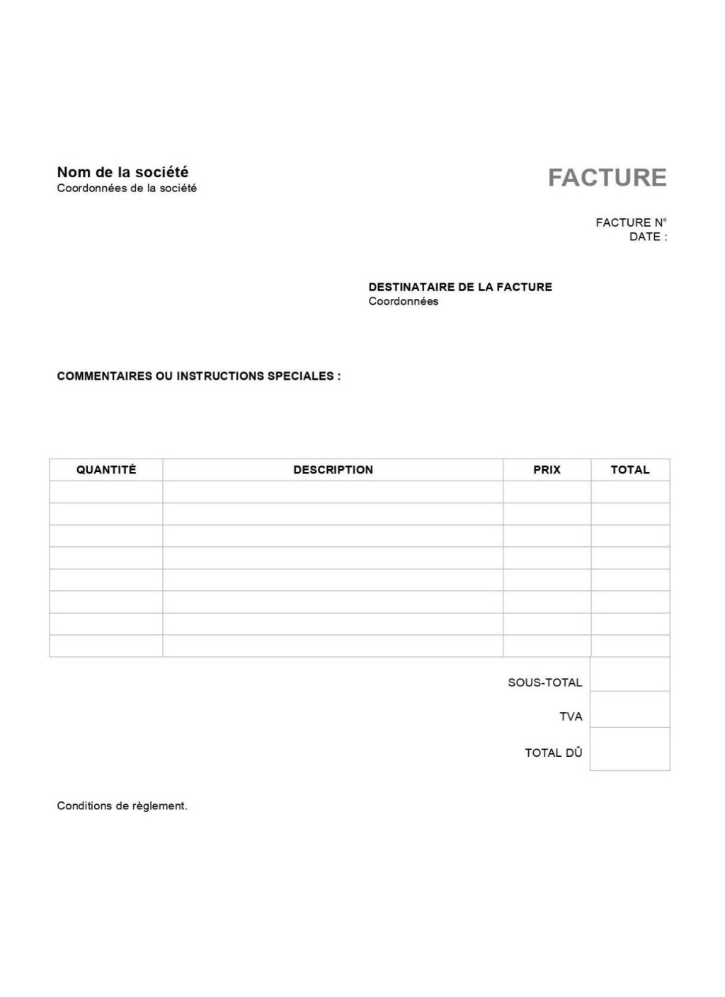 Facture de rétrocession