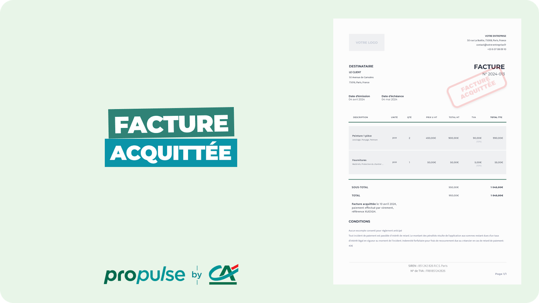 Facture acquittées