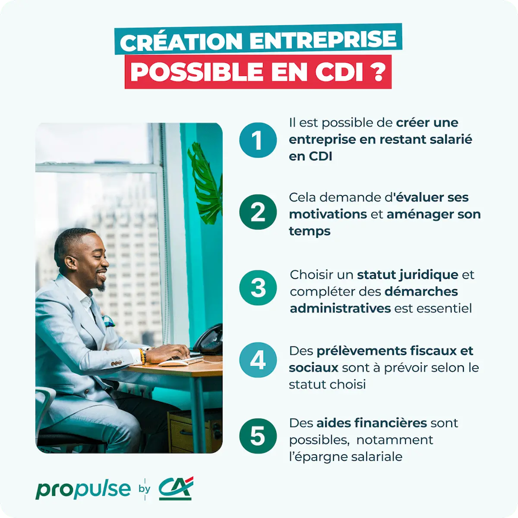 Création d'entreprise en étant en CDI