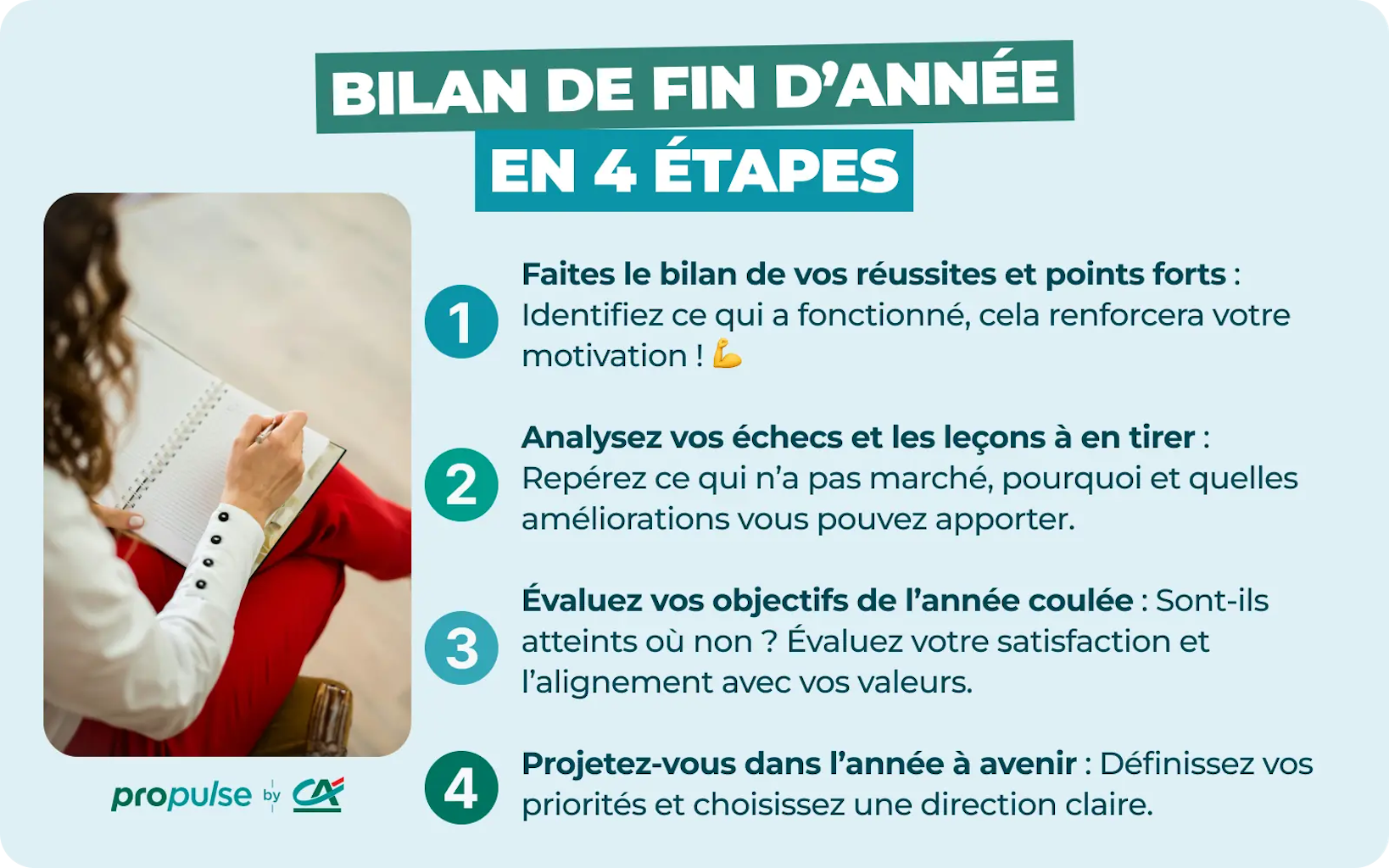 Infographie bilan de fin d'année