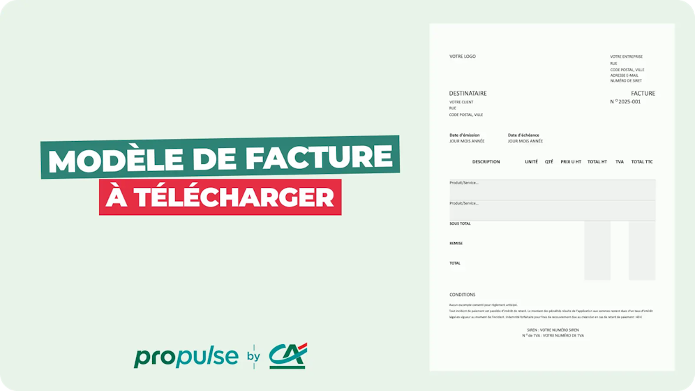 Modèle de facture professionnel