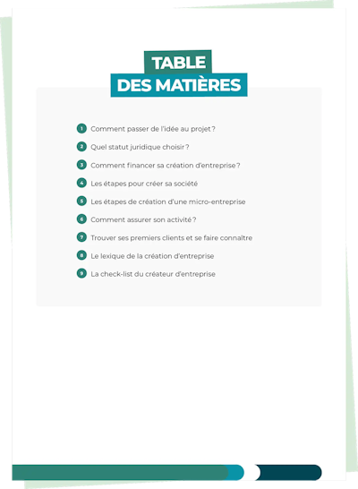 Aperçu Guide création d'entreprise page 2 Aperçu Guide création d'entreprise page 2