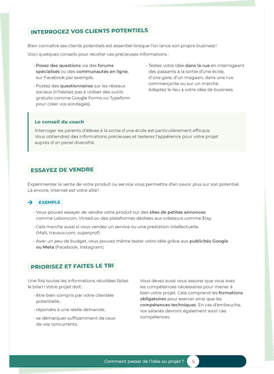 Aperçu Guide création d'entreprise page 5 Aperçu Guide création d'entreprise page 5