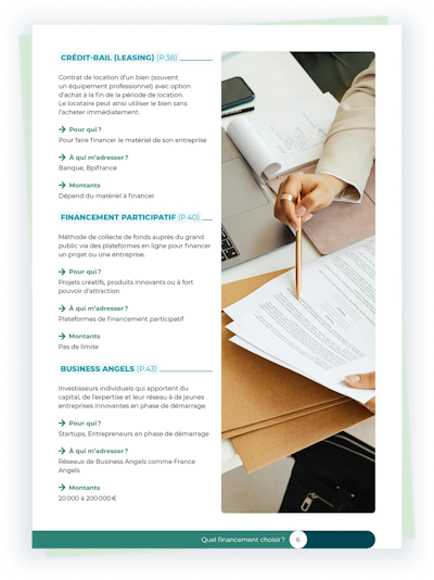 Guide du financement professionnel aperçu