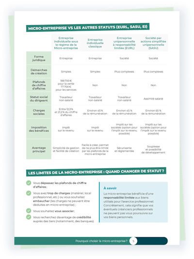 Aperçu Guide micro-entreprise page 5 Aperçu Guide micro-entreprise page 5