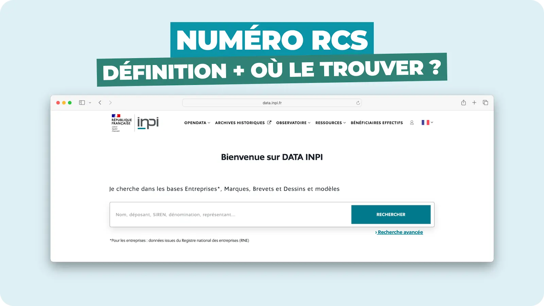 Numéro RCS Numéro RCS