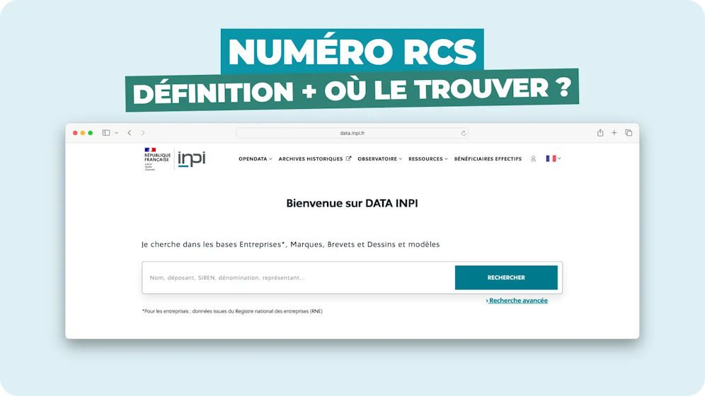 Numéro RCS Numéro RCS