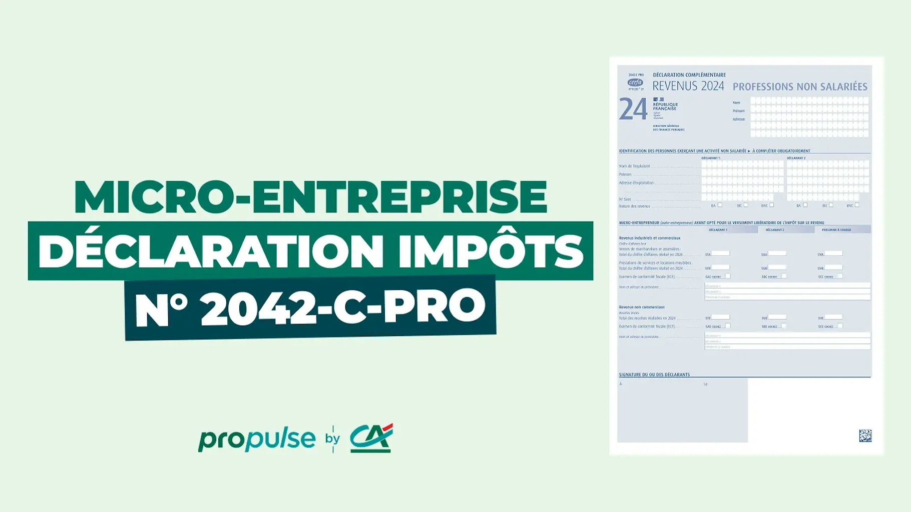 Déclaration 2042-C-PRO Déclaration 2042-C-PRO