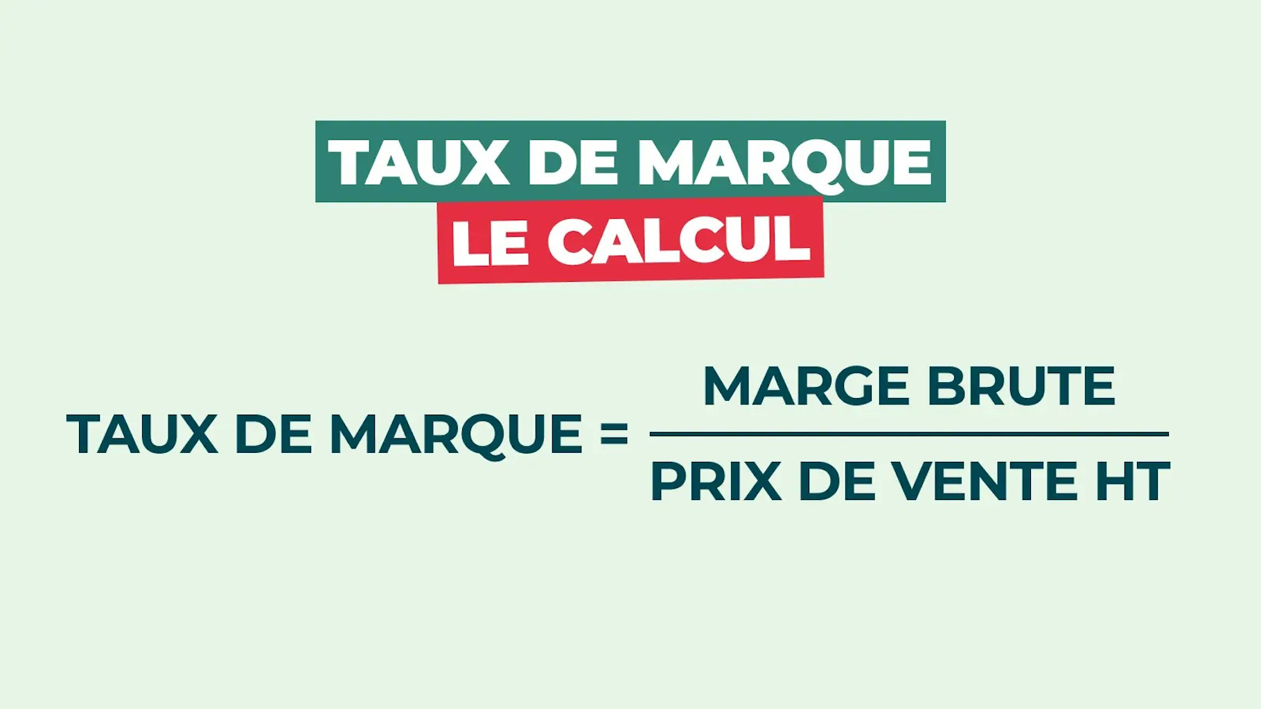 Taux de marque calcul