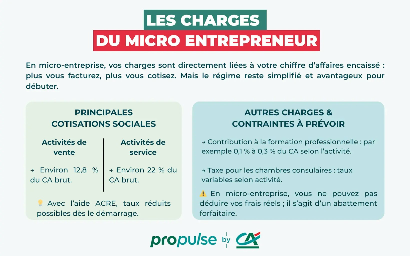 Charges micro entrepreneur Charges micro entrepreneur