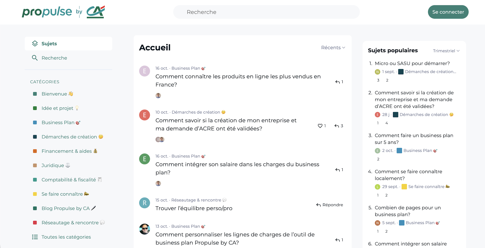 Forum de l'entrepreneuriat Propulse by CA Forum de l'entrepreneuriat Propulse by CA