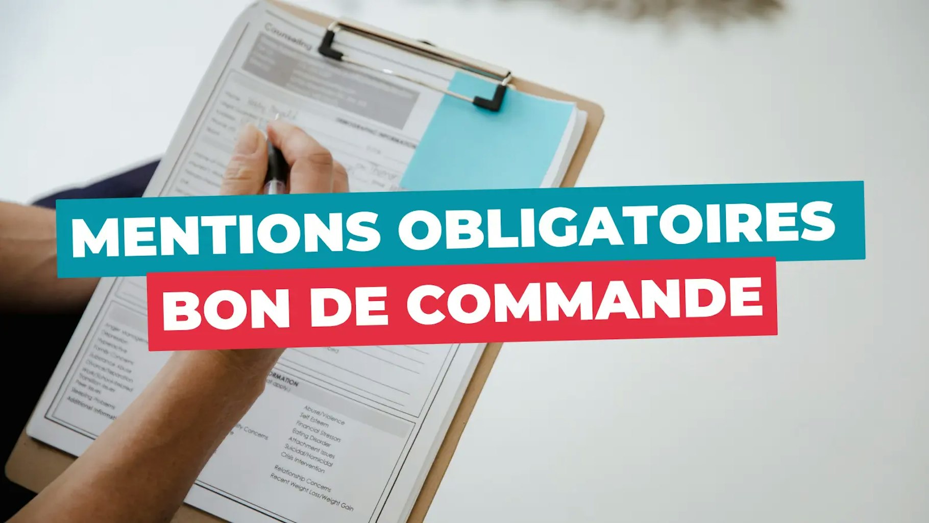 Mentions obligatoires bon de commande