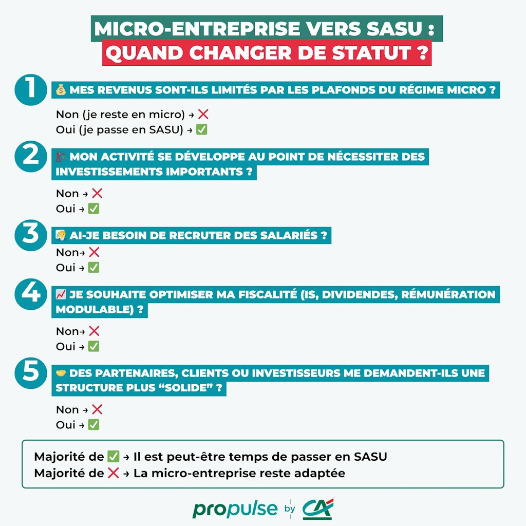 Micro entreprise vs sasu