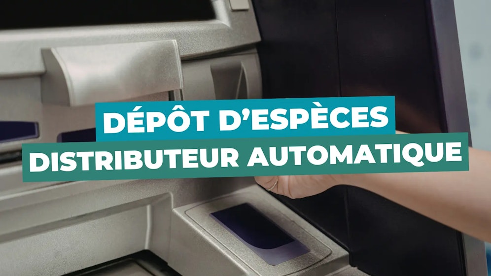 Dépôt d'espèces dans un distributeur automatique
