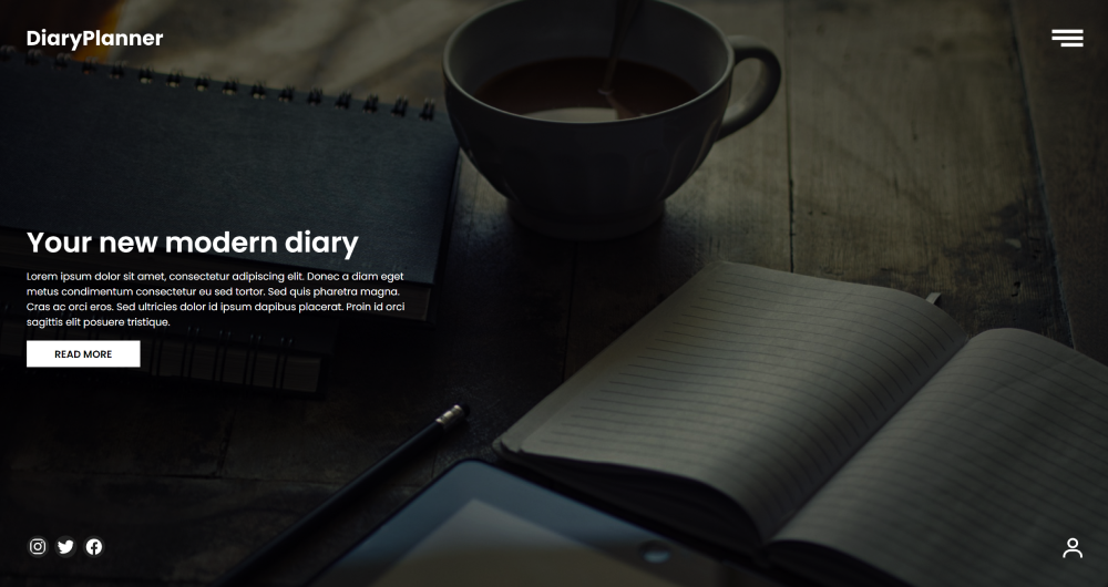 Diary Planner App Preview