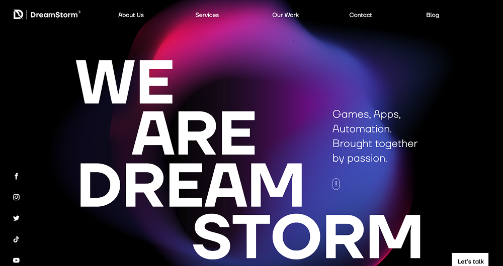 DreamStorm Studios Website Preview