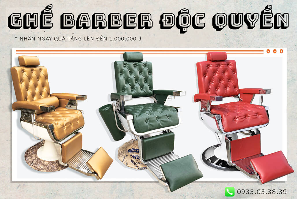 Ghế cắt tóc BBSBarber King Vintage cao cấp  Barbershopvietnamcom