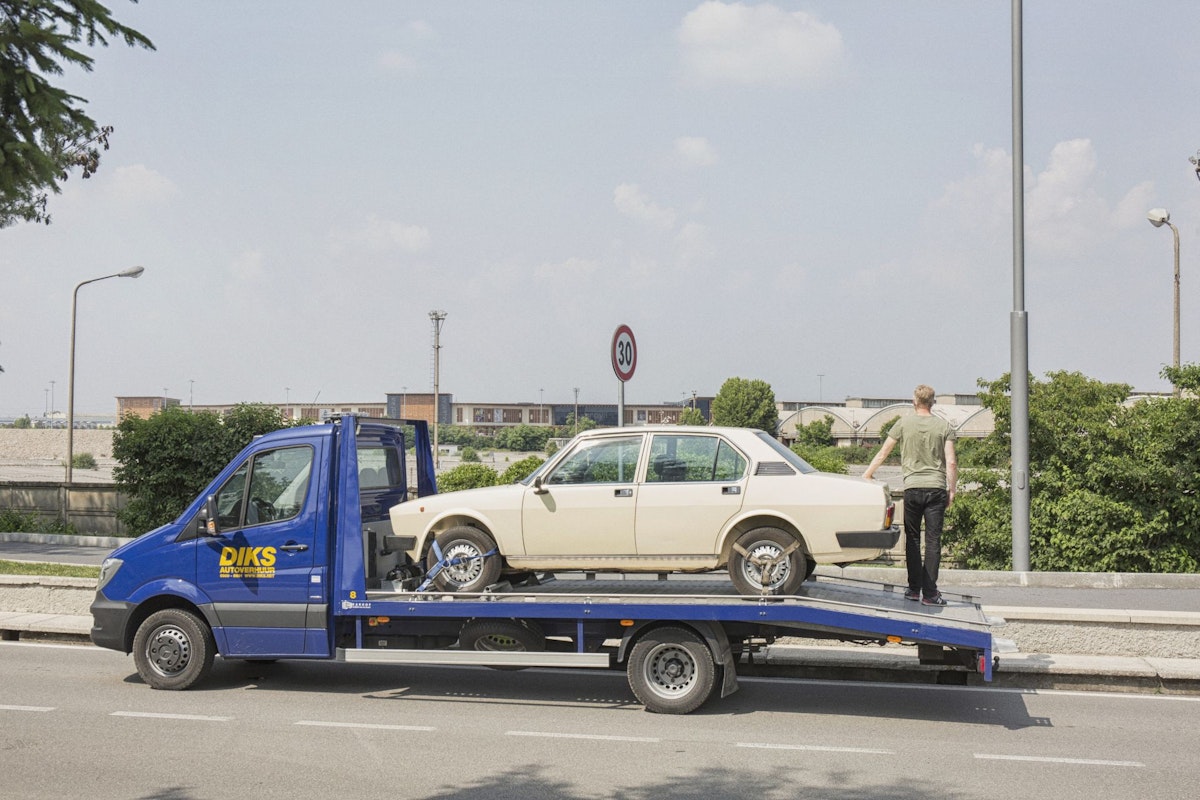 car ambulance with car
