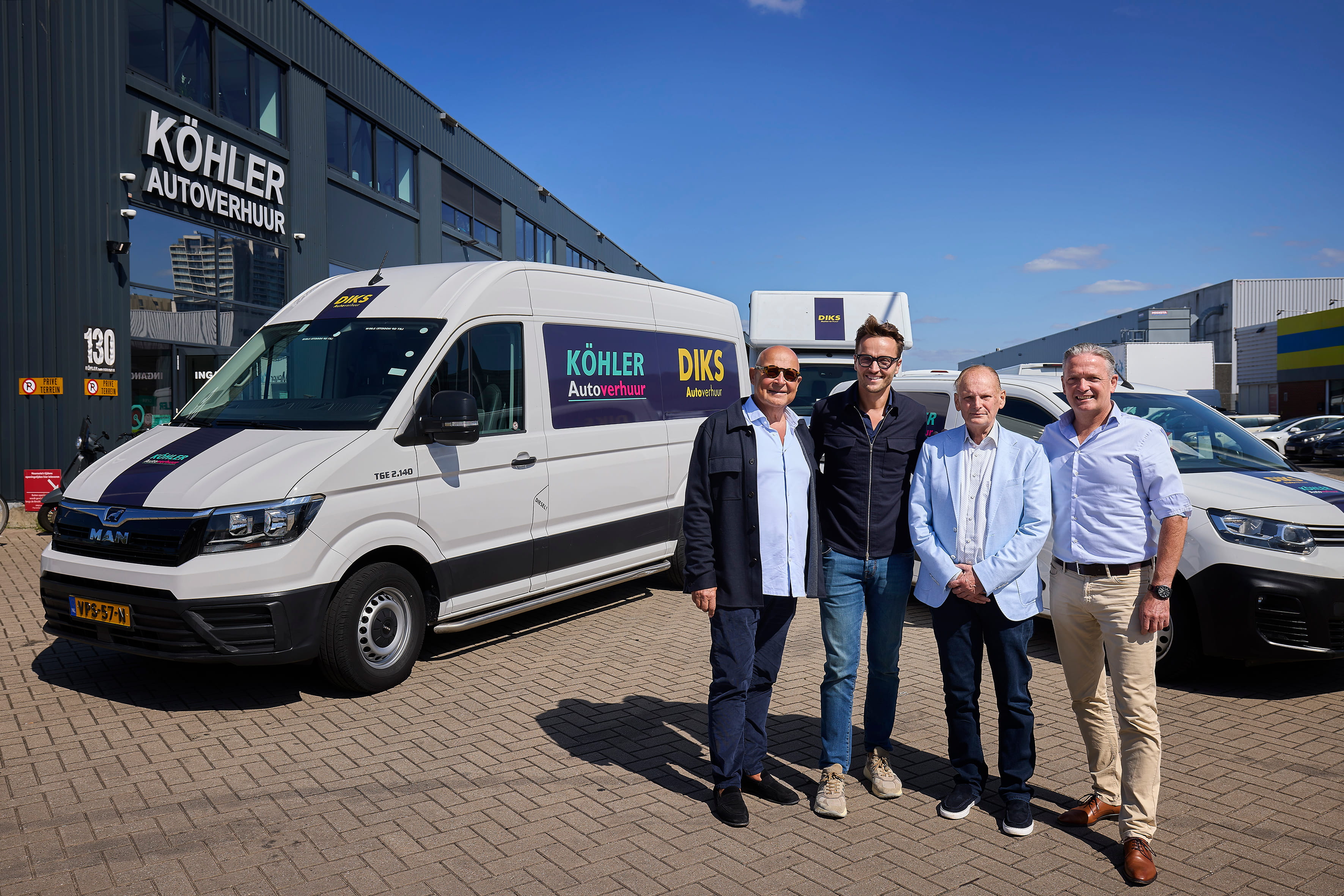 f.l.t.r. Ronald Diks, Niels Diks, Jan Köhler, Gerard Spoor