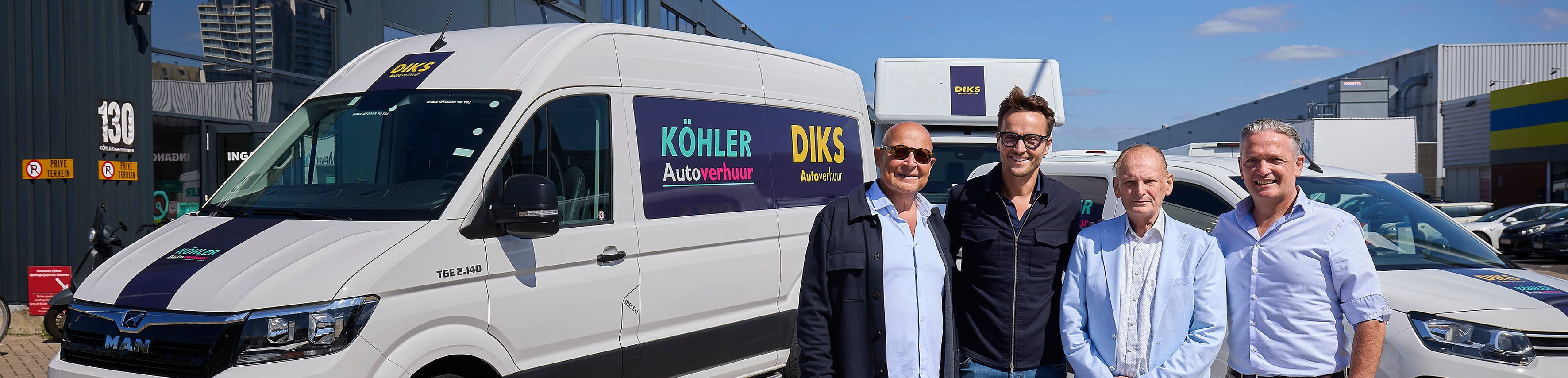 f.l.t.r. Ronald Diks, Niels Diks, Jan Köhler, Gerard Spoor