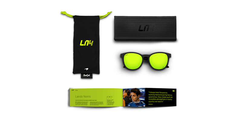 Lando Norris Limited Edition Sunglasses in their box