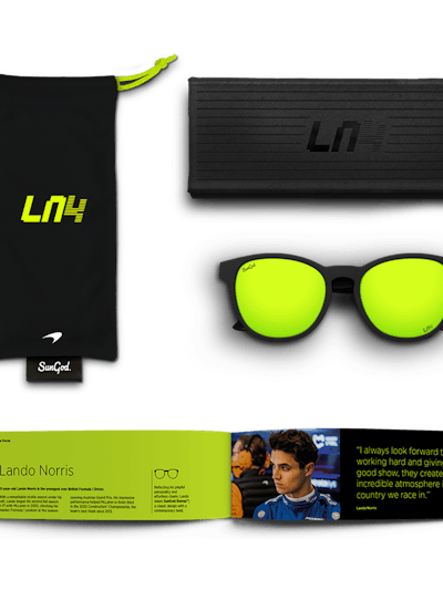 Lando Norris Limited Edition Sunglasses in their box