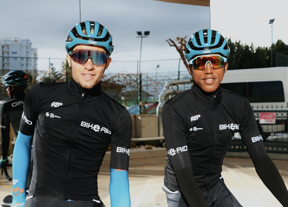 Team riders Halil Doggan and Henok Mulubrhan who are two of the 5 new riders to the BIKE AID squad for 2022 Photo: Tamara De Graaf