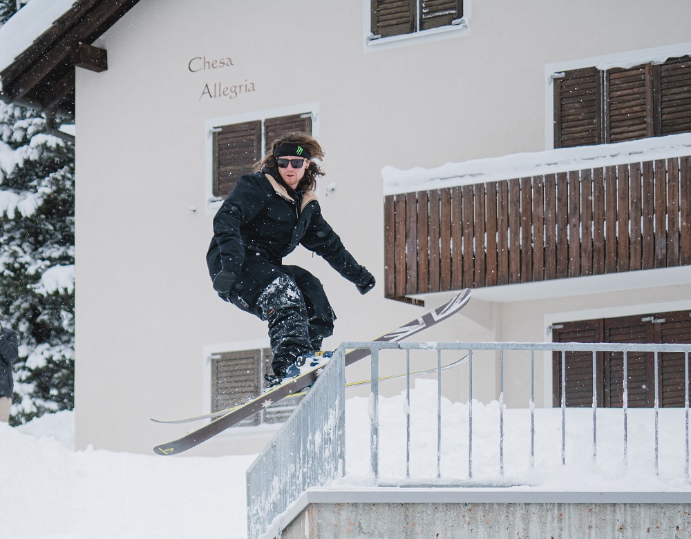 GB freeskier James 'Woodsy' Woods showing his versatility outside of the the snowpark Photo: Matt McCormick
