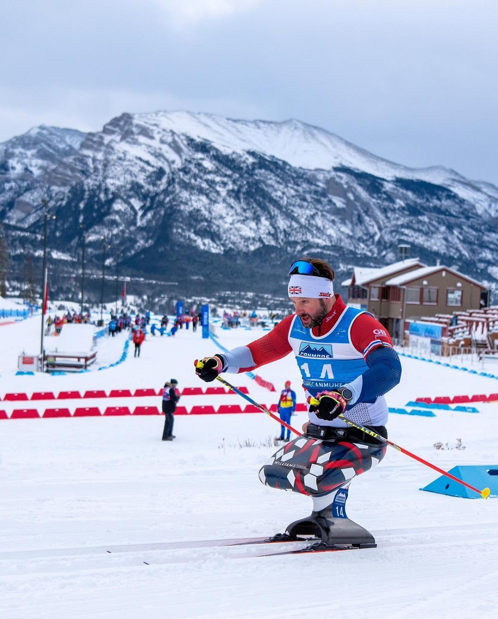 GB Para Nordic skier, Steve Arnold, putting in the graft at the Alberta World Cup event in December
