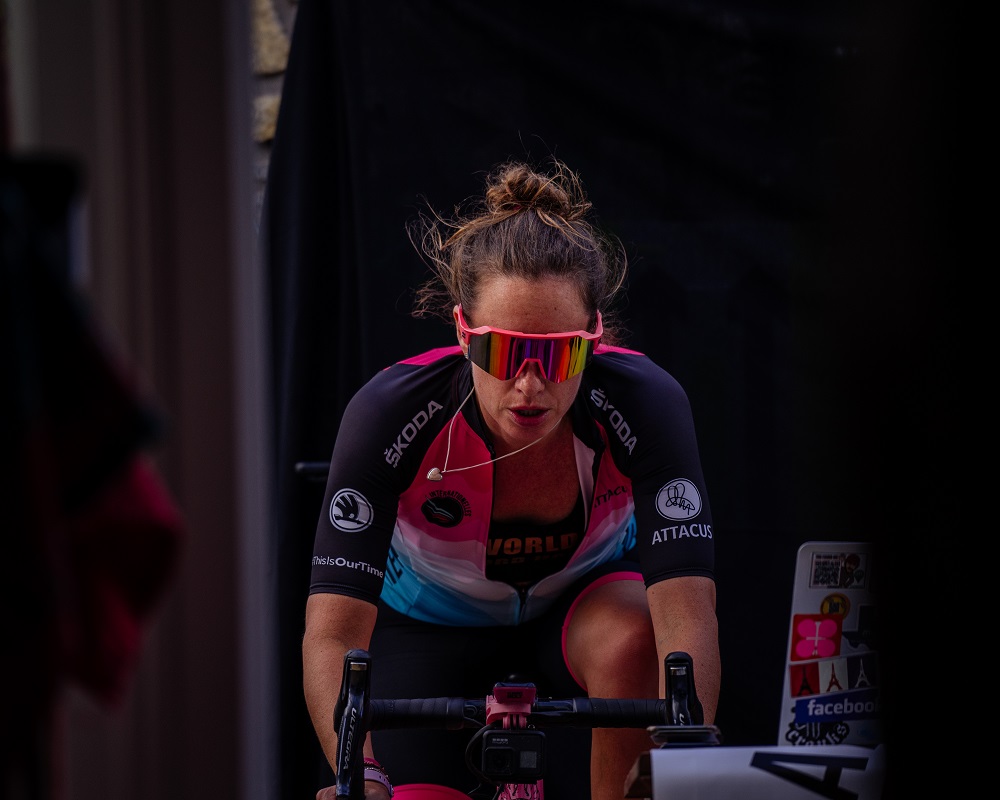 "Having dedicated so much to our cause so far, there was no way we were giving up! We used Turbo trainers to complete a round-the-clock relay to cover the distance of the Tour as a team." Internationelles team captain Louise Gibson (@loukew) Photo: George Galbraith