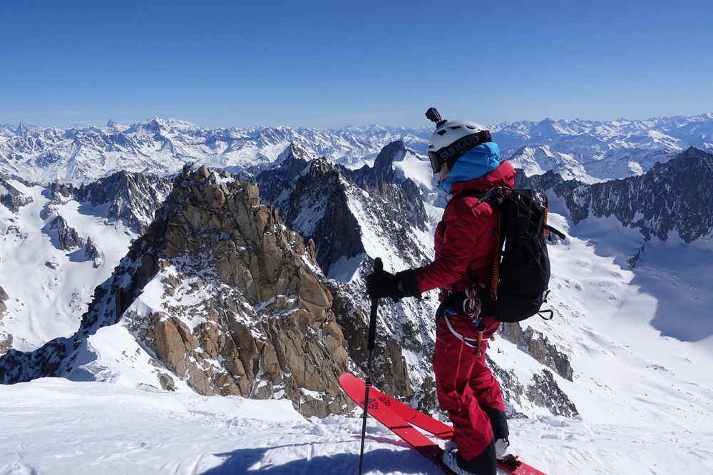 "My inner voice was calling for a complete focus to avoid any mistakes. Such a steep ride frees the spirit and skiing opens a path to full body-and-mind awareness."