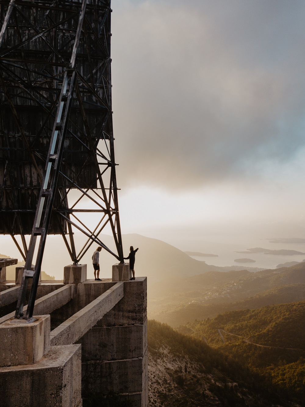 An eerily beautiful spot. The satellites offer the perfect vantage point to witness the sunrise of a lifetime.