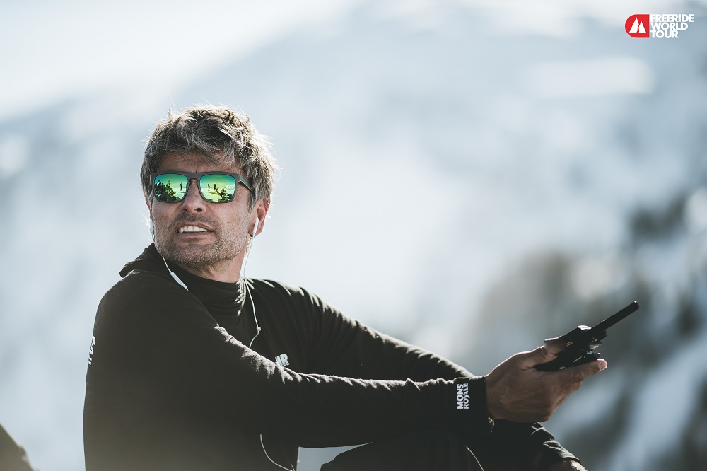 FWT founder Nicolas Hale-Woods making the final preparations before the first riders drop in Photo: M.Knoll