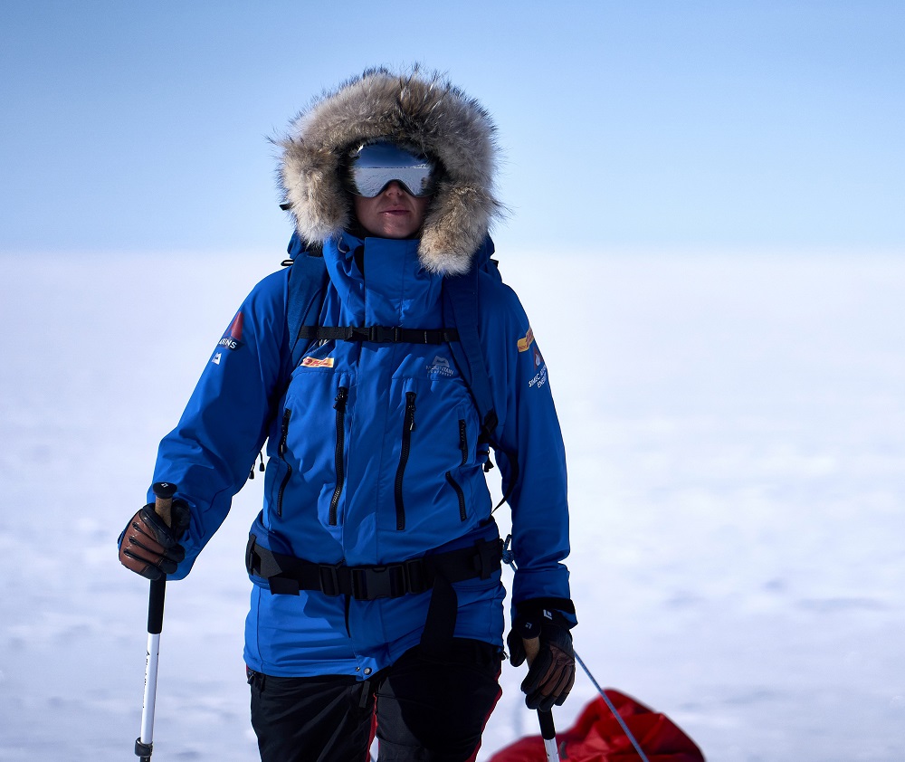 In December 2018, Jenny Davis set out on an incredible 715 mile journey across Antarctica. Hampered by severe snowfall and illness she was forced to stop early.  Photo: Hamish frost