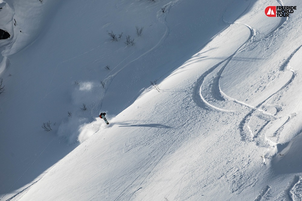 The snowboarders reveled in the freshly fallen snow Photo: D.Daher