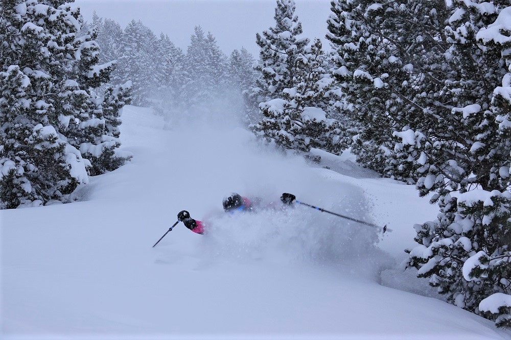 Alvaro is living the dream, coaching kids to freeride all winter. .