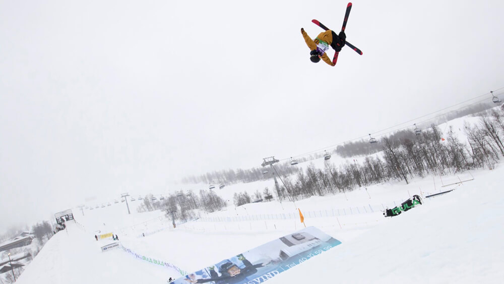 Locking in that nose mute from take off to landing! Photo: Nor Freeski