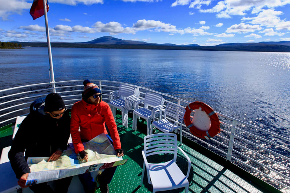 Planning routes and distances on Lake Fermunden Photo: Jay Dike