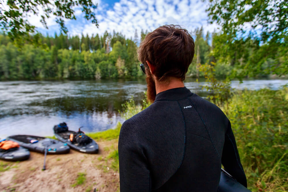 Prepping for a day of calm, Klara waters back on the Swedish side Photo: Jamie Fulbrook